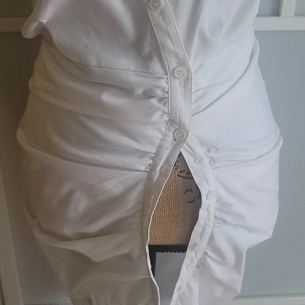 Veronica Beard Ruched Shirtdress - Picture 8 of 16